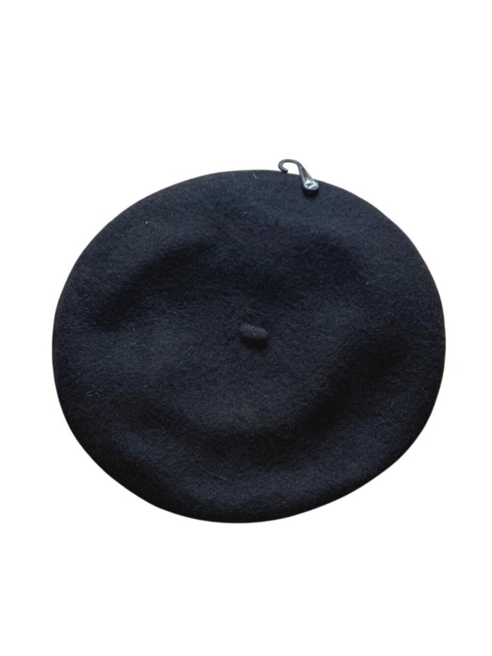 Ellen Tracy Women's Beret Hat One Size Classic Black Wool Nylon NEW with Tags